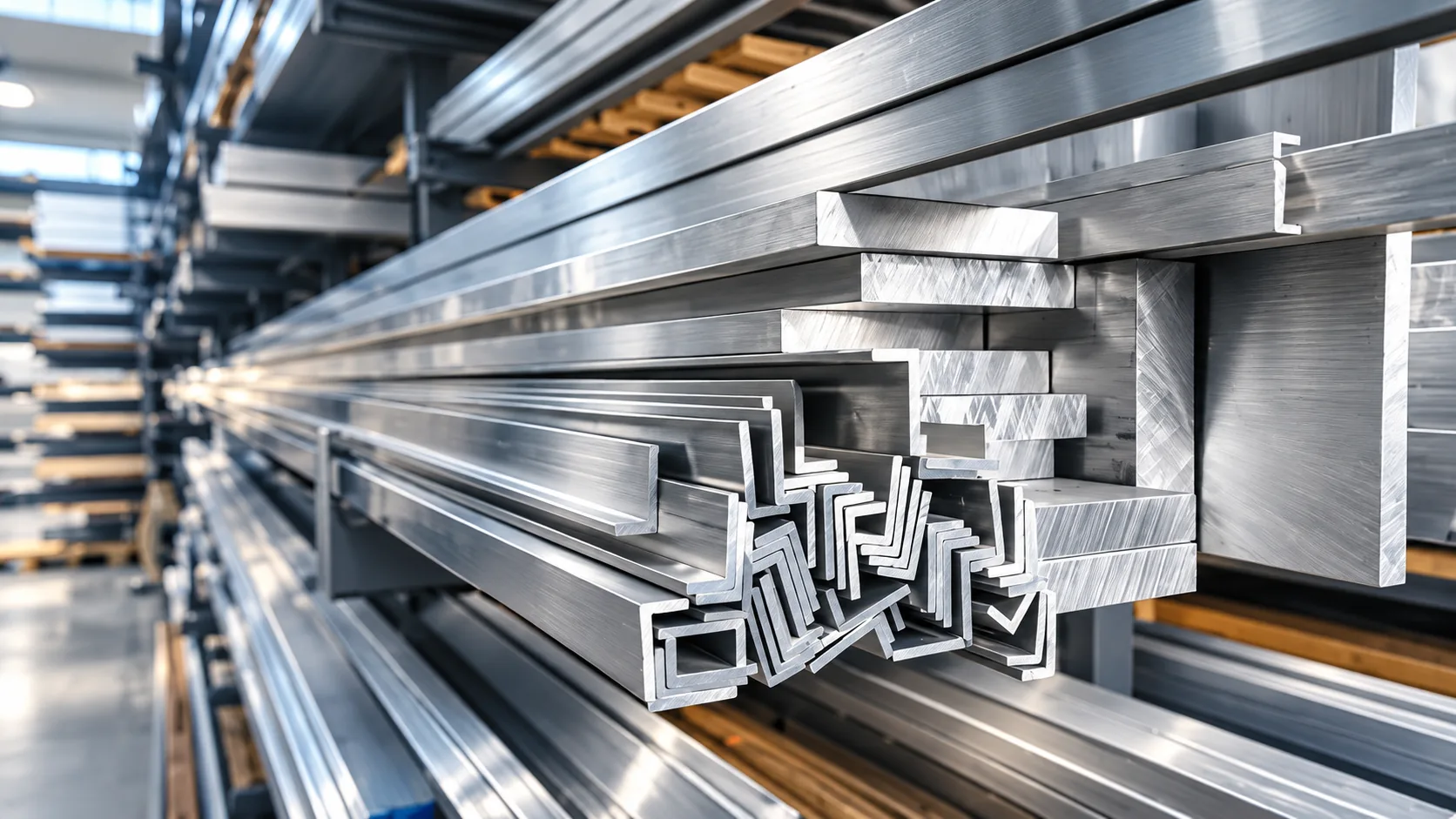 Skladište aluminijumskih profila — L, U, T, ravni i kutijasti